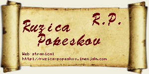 Ružica Popeskov vizit kartica